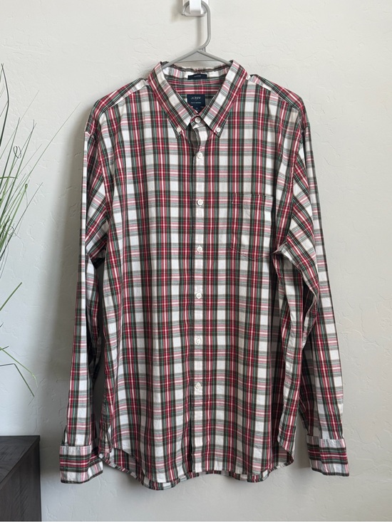 J. Crew Other - J.Crew Flex Washed Classic Fit Plaid Button Down Shirt XL NWT Cotton Stretch